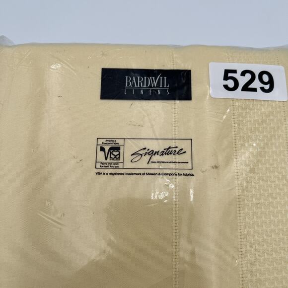 NOS Bardwil Linens Satin Splendor Soil Release Tablecloth 60x140” Oblong Butter - Picture 6 of 13